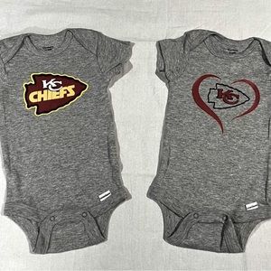 Baby onesies 0-3 mos KC Chiefs